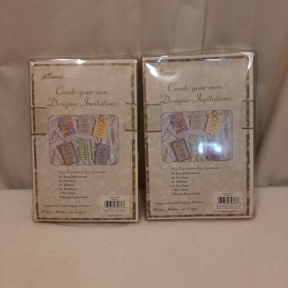 Balloons Printable 20 Designer Invitations Kit Overlays AMPAD 2 Packs of 10 NIP - Picture 2 of 8